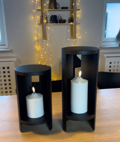 Stor lanterene med bloklys