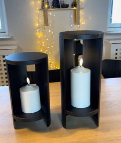 Stor lanterene med bloklys