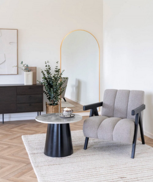 Brito sofabord med marmor look ø60