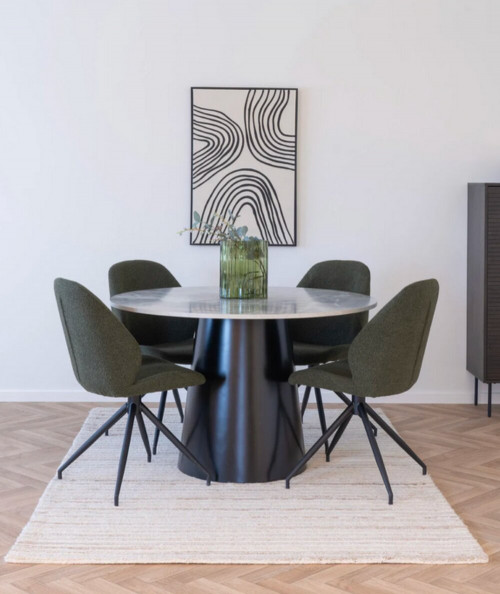 Brito spisebord med marmor look ø120