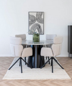 Brito spisebord med marmor look ø120