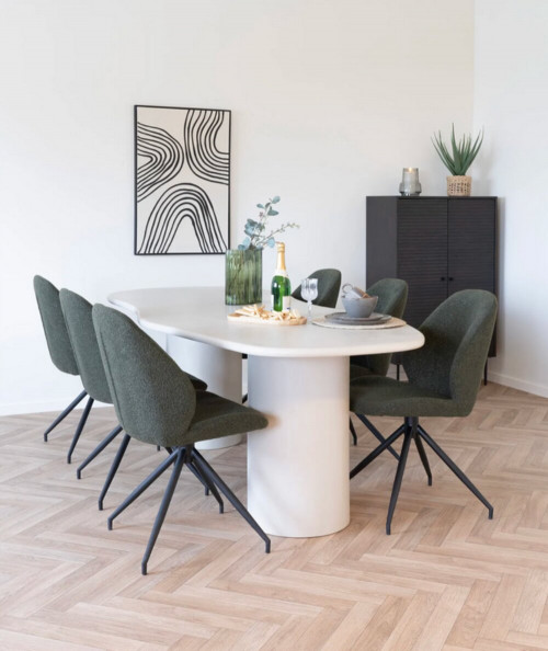 Maranola spisebord i cement look L200 cm