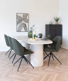 Maranola spisebord i cement look L200 cm