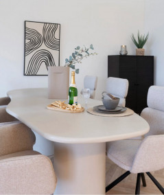 Maranola spisebord i cement look L200 cm
