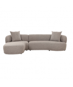 Venstrevendt Kingston sofa med 2 puder i brun