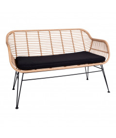 Trieste Sofa - Sofa i naturligt polyrattan med hynde
