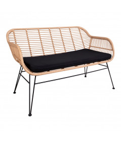 Trieste Sofa - Sofa i naturligt polyrattan med hynde
