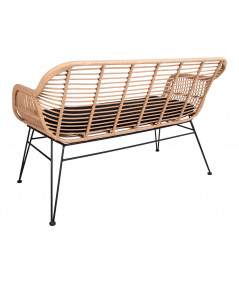 Trieste Sofa - Sofa i naturligt polyrattan med hynde