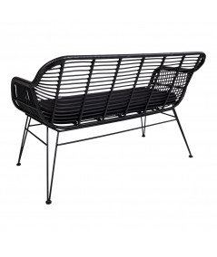 Trieste Sofa - Sofa i sort polyrattan med hynde