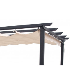Fritstående pergola i grå. 4x4m