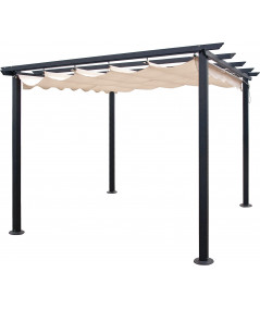 Fritstående pergola i grå. 4x4m