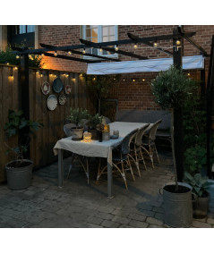Fritstående pergola i grå. 4x4m