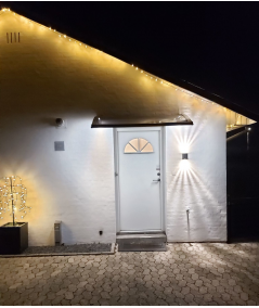 Entretag med LED lys og klar glas