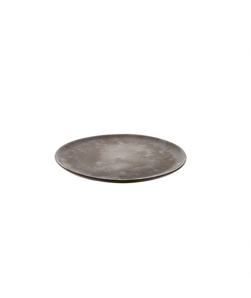 Raw desserttallerken brun spotted - 20cm