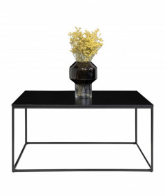 Vita coffe table/sofabord med sort bordplade