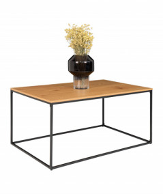 Vita coffe table/sofabord med træ bordplade