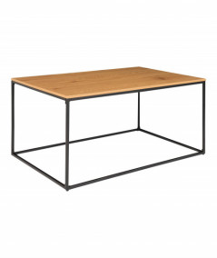 Vita coffe table/sofabord med træ bordplade