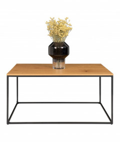 Vita coffe table/sofabord med træ bordplade