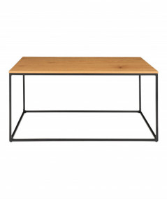 Vita coffe table/sofabord med træ bordplade