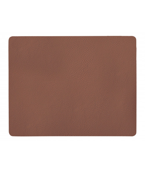 Dækkeserviet - Quadro recycled læder cognac