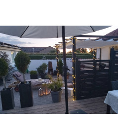 Fritstående pergola i grå. 3x3m