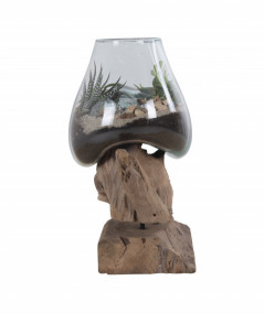 San Marino Waterdrop - Vanddråbe i glas med træfod h25 cm
