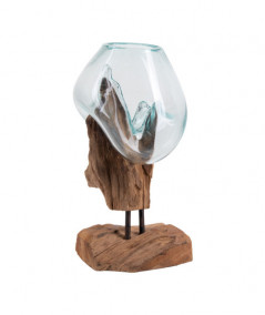 San Marino Waterdrop - Vanddråbe i glas med træfod h25 cm