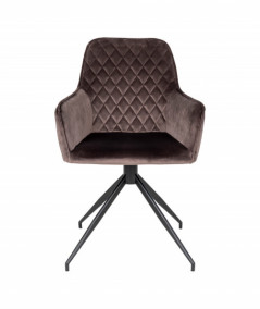 Harbo spisebordsstol med drejefod l i mushroom velour