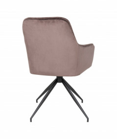 Harbo spisebordsstol med drejefod l i mushroom velour