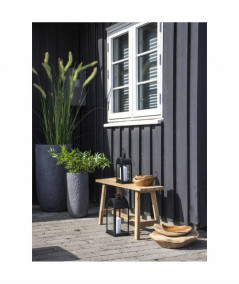 Kos lanterne, 2 Lanterner i sort med håndtag