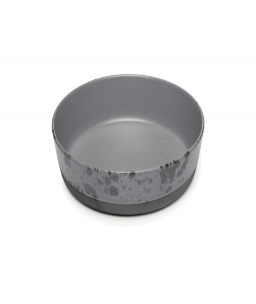 Raw suppetallerken grå spotted - d19,4 x h4,5