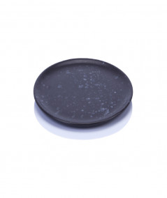 Raw desserttallerken sort spotted - 20 cm