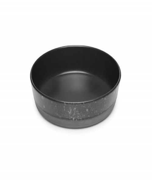 Raw suppetallerken sort spotted - d19,4 x h4,5