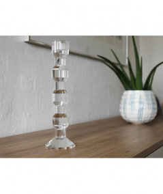 Iris lysestage i krystal glas