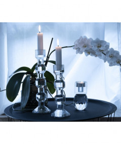 Iris lysestage i krystal glas