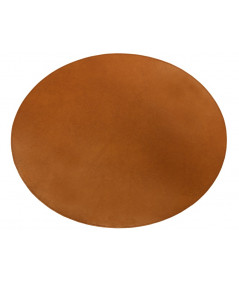 Oval dækkeserviet i cognac bonded læder